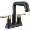 Nicoli Centerset Pull-down Bathroom Faucet 2L - Matte Black/Champagne Bronze