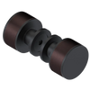 Rubinet Shower Door Knob (set) Matt Black
