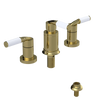 Rubinet Bidet Fitting with Spray, Diverter, and Vacuum Breaker (less drain) Bright Brass