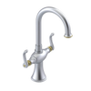 Rubinet Single Hole Dual Handle Lav. Set. (less drain) Satin Chrome