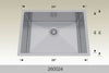 Bosco 260024 24" Stainless Steel Undermount Kitchen Sink