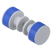 Rubinet Shower Door Knob (set) Matt White