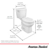 American Standard Colony®3 Two-Piece 1.28 gpf/4.8 Lpf Standard Height Round-Front Toilet Less Seat