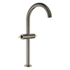 GROHE Atrio New Atrio Single Hole Two-Handle Vessel Sink Faucet without Handles, 1.2 GPM (4.5 L/min) – 21161 Brushed Hard Graphite