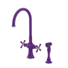 Rubinet Two Handle Single Hole Kitchen Set with Hand Spray Purple Haze