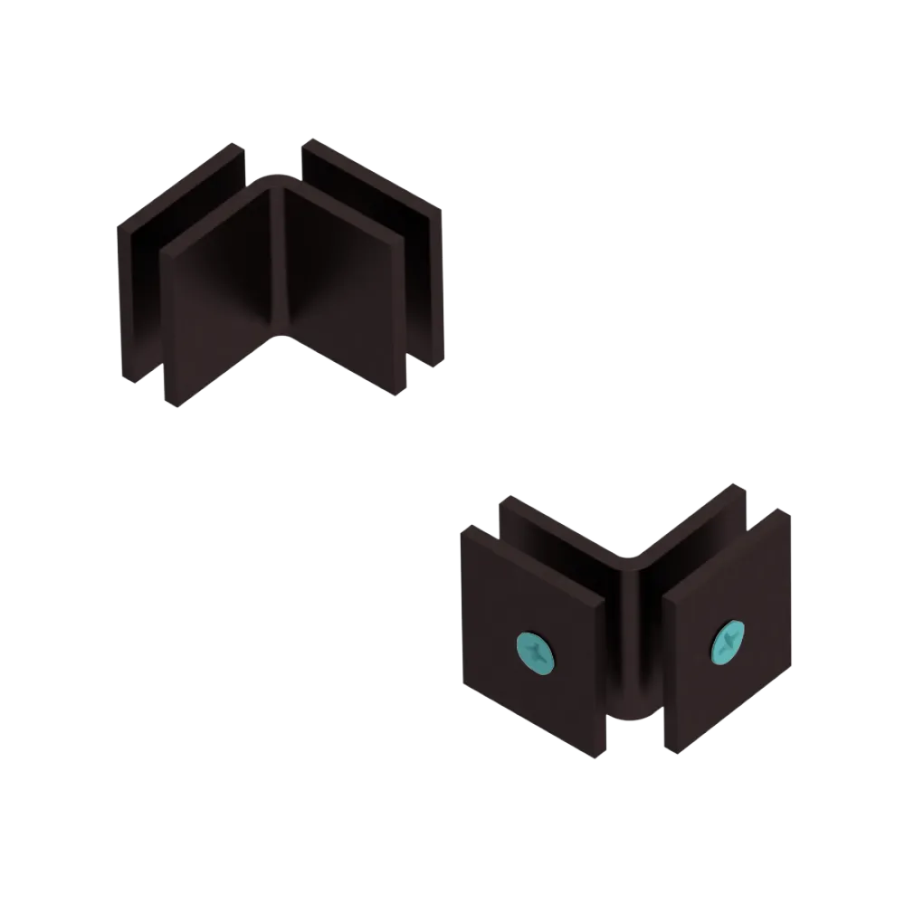 Rubinet 90 Glass to Glass Open Face Oil Rubbed Bronze