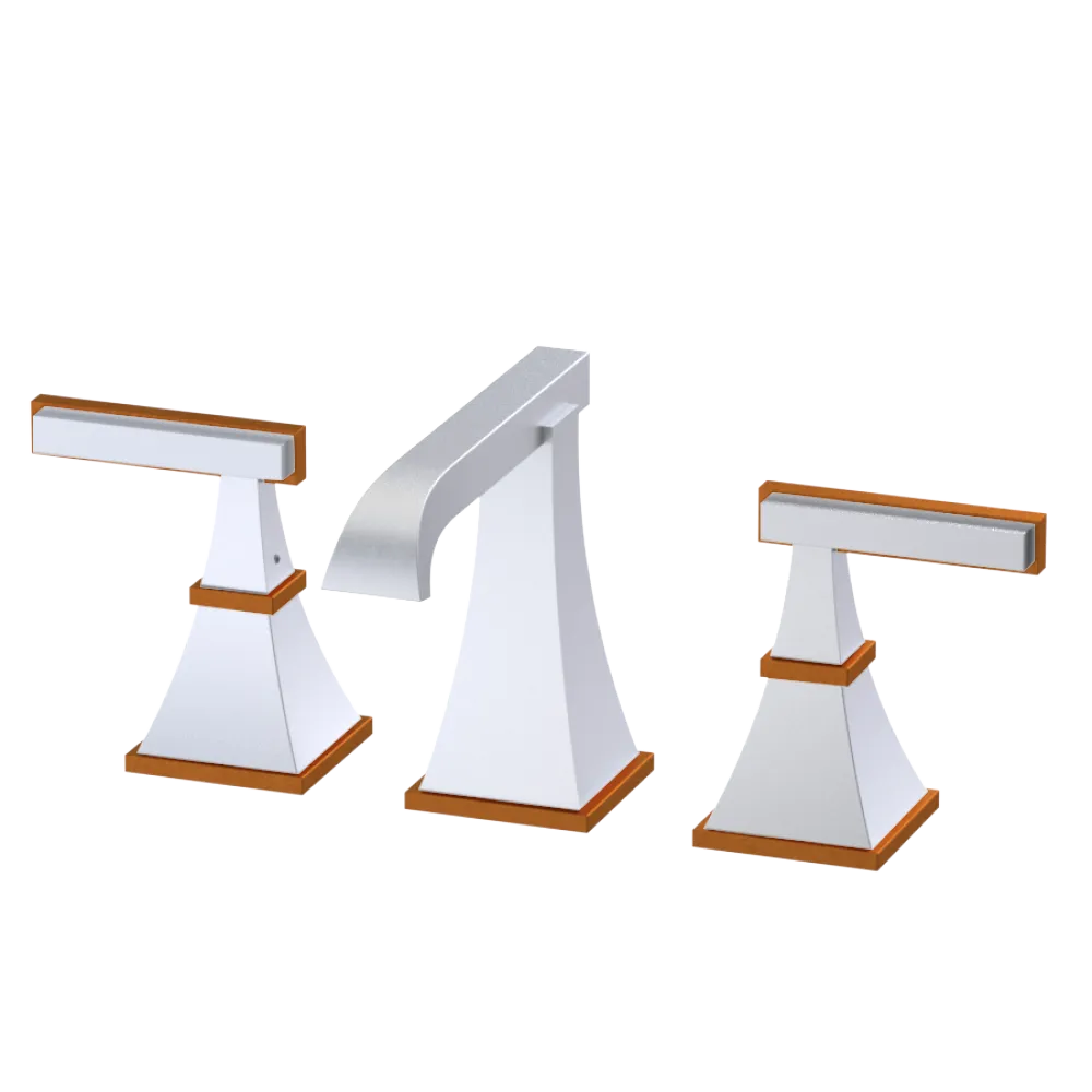 Rubinet Widespread Lav. Set. (less drain) Satin Chrome
