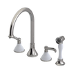 Rubinet Widespread Kitchen Set with Hand Spray Polished Nickel
