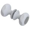 Rubinet Shower Door Knob (set) Matt White