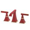Rubinet Widespread Lav. Set. (less drain) Red