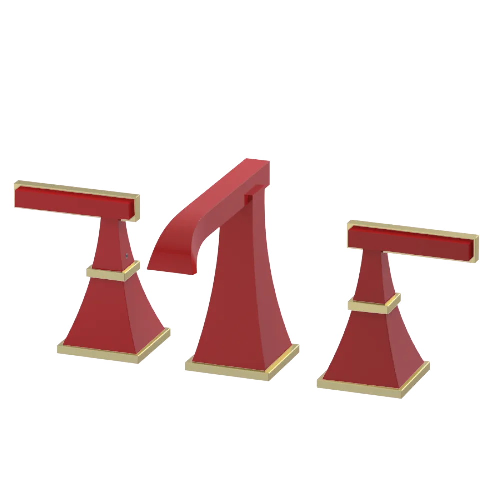 Rubinet Widespread Lav. Set. (less drain) Red