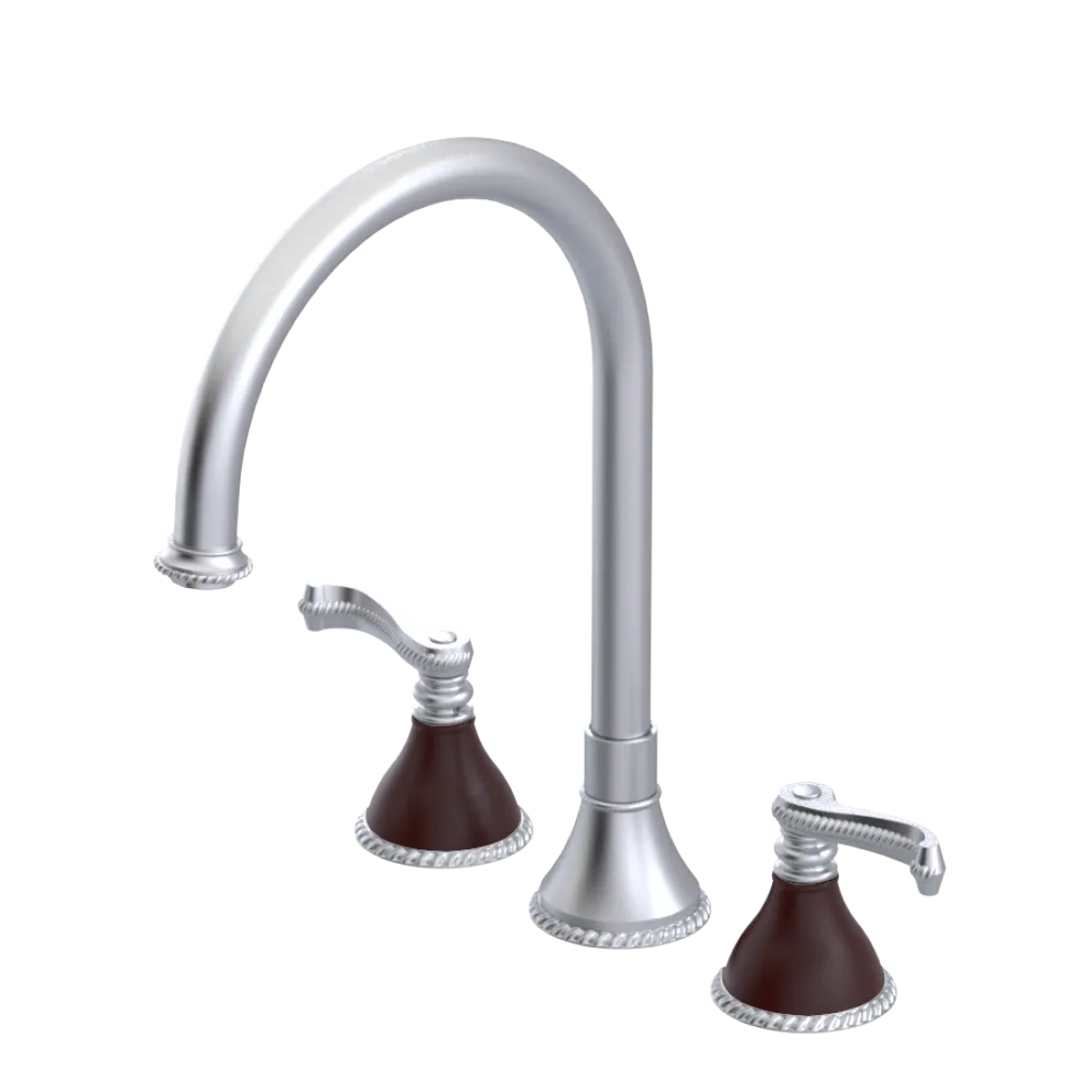 Rubinet Widespread Kitchen Set Satin Chrome