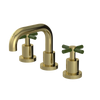Rubinet Widespread Lav. Set. (less drain) Natural Brass