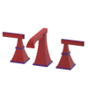Rubinet Widespread Lav. Set. (less drain) Red