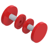 Rubinet Shower Door Knob (set) Red