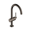 GROHE Atrio New Atrio Single Hole Single-Handle L-Size Bathroom Faucet, 1.2 GPM (4.5 L/min) – 24350 Hard Graphite