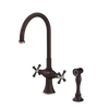 Rubinet Two Handle Single Hole Kitchen Set with Hand Spray Oil Rubbed Bronze
