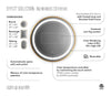 KALIA EFFECTLED-illuminated bathroom mirror - 24" x 32" - Brushed gold