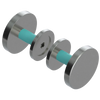 Rubinet Shower Door Knob (set) Satin Nickel