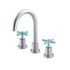 Rubinet Widespread Lav. Set. (less drain) Satin Chrome