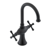 Rubinet Single Hole Dual Handle Lav. Set. (less drain) Matt Black