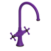 Rubinet Two Handle Single Hole Kitchen Set Purple Haze