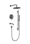 Aquaflo Rund 3-Way Pressure Balance Shower Set