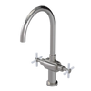 Rubinet Two Handle Single Hole Kitchen Set with LaSalle Spout Polished Nickel