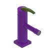 Rubinet Single Control Bidet Fitting (less drain) Purple Haze