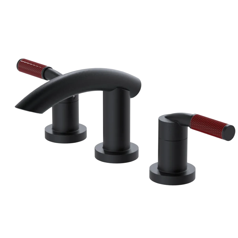 Rubinet Widespread Lav. Set. (less drain) Matt Black