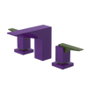 Rubinet Widespread Lav. Set. (less drain) Purple Haze