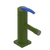 Rubinet Single Control Bidet Fitting (less drain) Green Envy