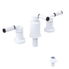 Rubinet Bidet Fitting with Spray, Diverter, and Vacum Breaker (Less Drain) Matt White