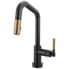 Brizo Smarttouch Pull Down Prep Faucet With Angle Spout Knurled Handle