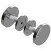 Rubinet Shower Door Knob (set) Satin Nickel