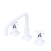Rubinet Widespread Kitchen Set with Genesis Spout Matt White
