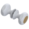 Rubinet Shower Door Knob (set) White