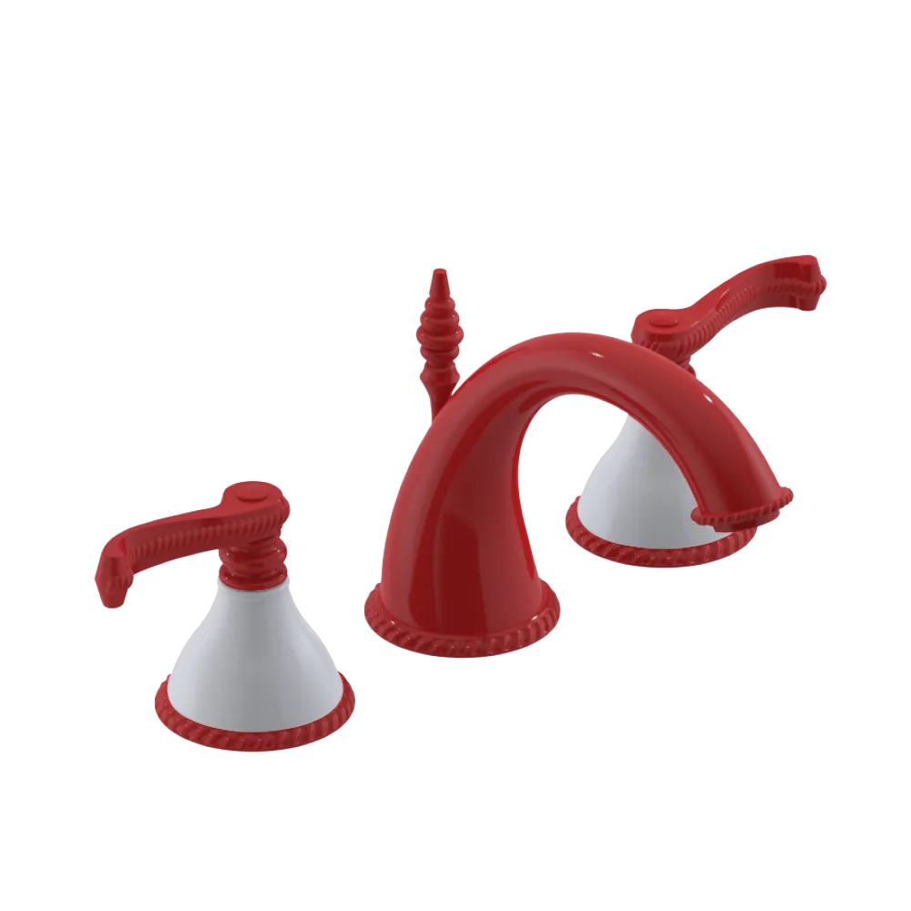 Rubinet Widespread Lav. Set. (less drain) Red