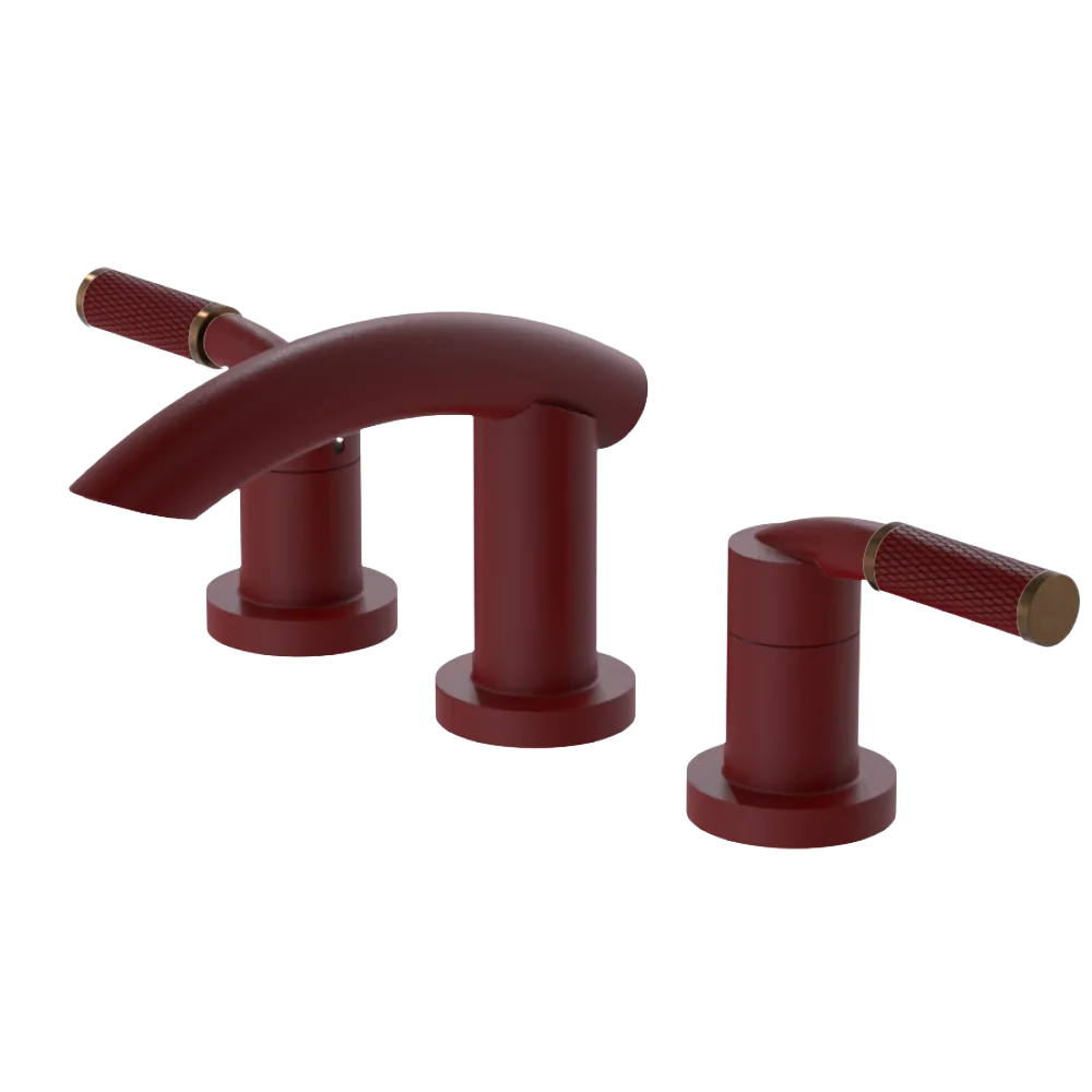 Rubinet Widespread Lav. Set. (less drain) Maroon