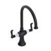 Rubinet Two Handle Single Hole Kitchen Set Matt Black