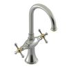 Rubinet Single Hole Dual Handle Lav. Set. (less drain) Satin Nickel
