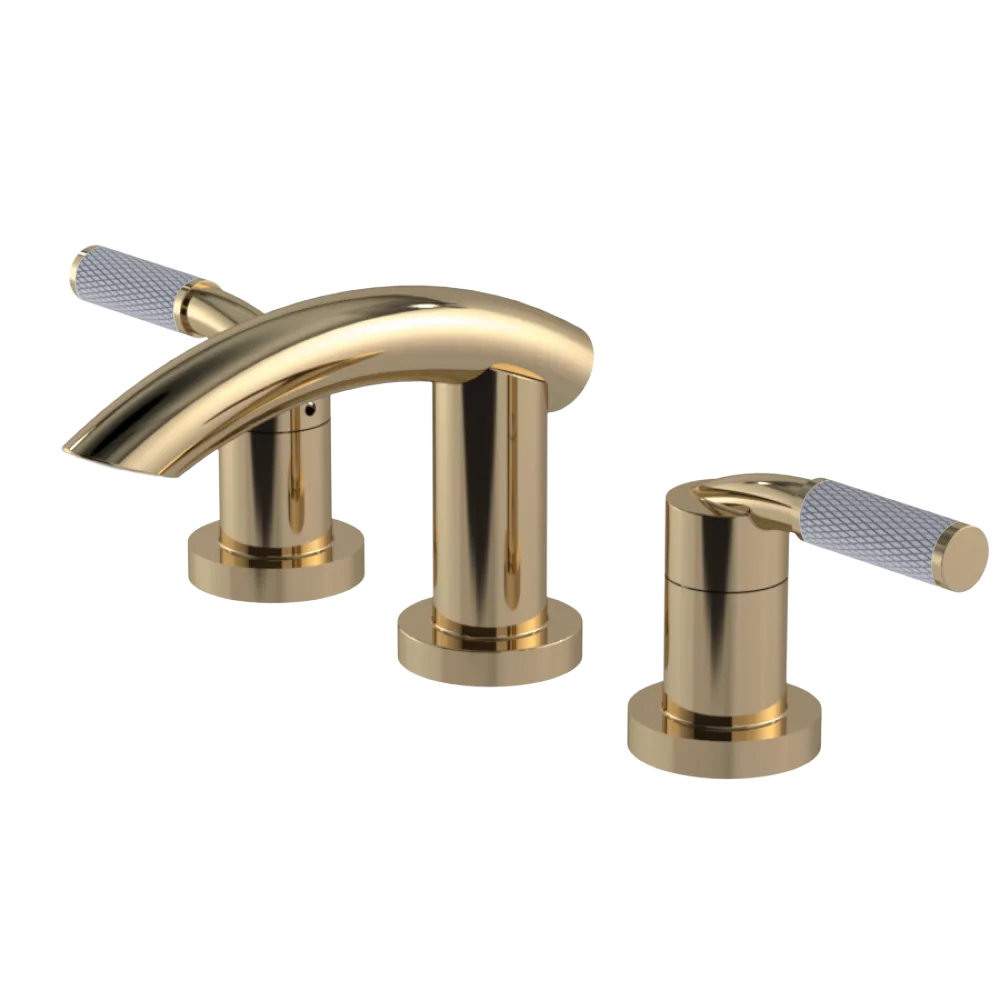 Rubinet Widespread Lav. Set. (less drain) Gold