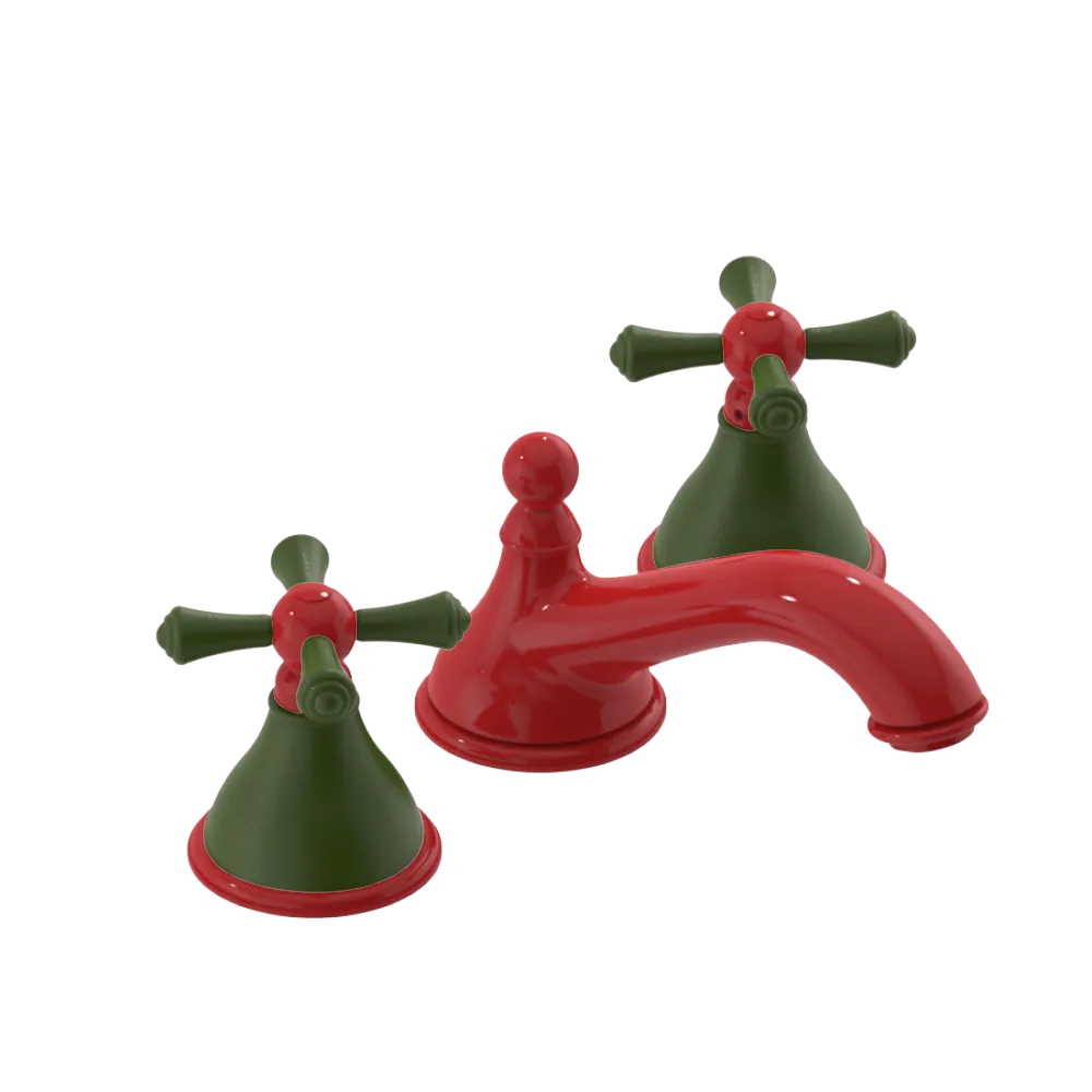Rubinet Widespread Lav. Set. (less drain) Red