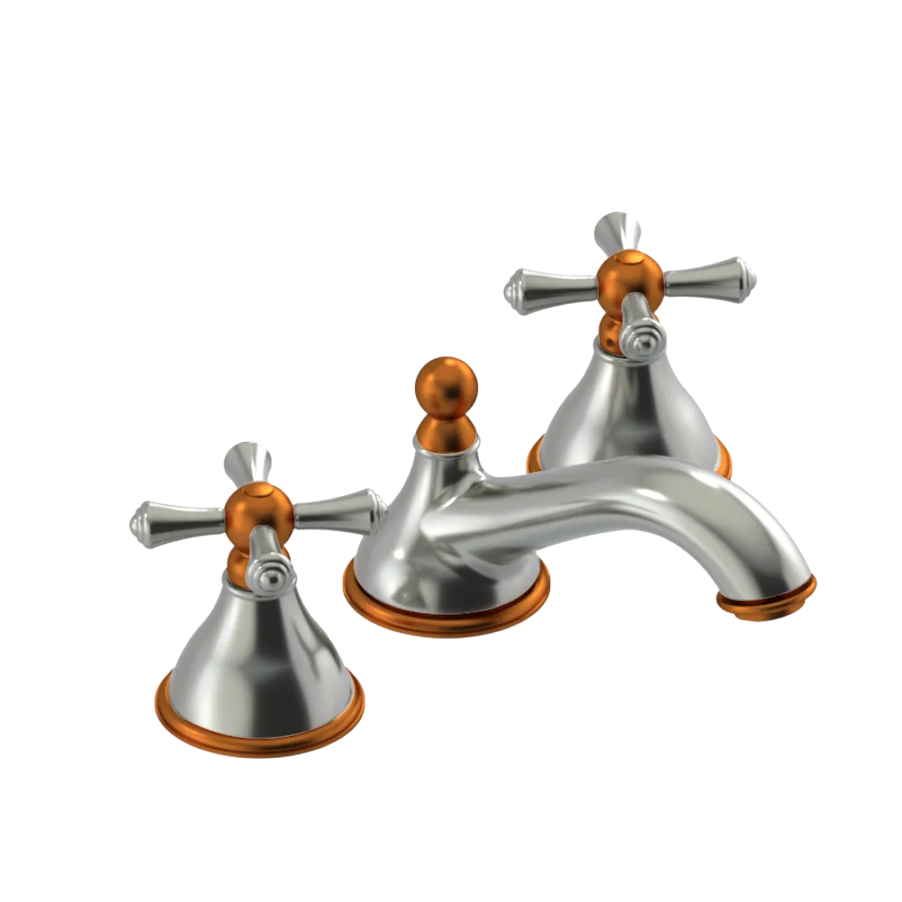 Rubinet Widespread Lav. Set. (less drain) Satin Nickel
