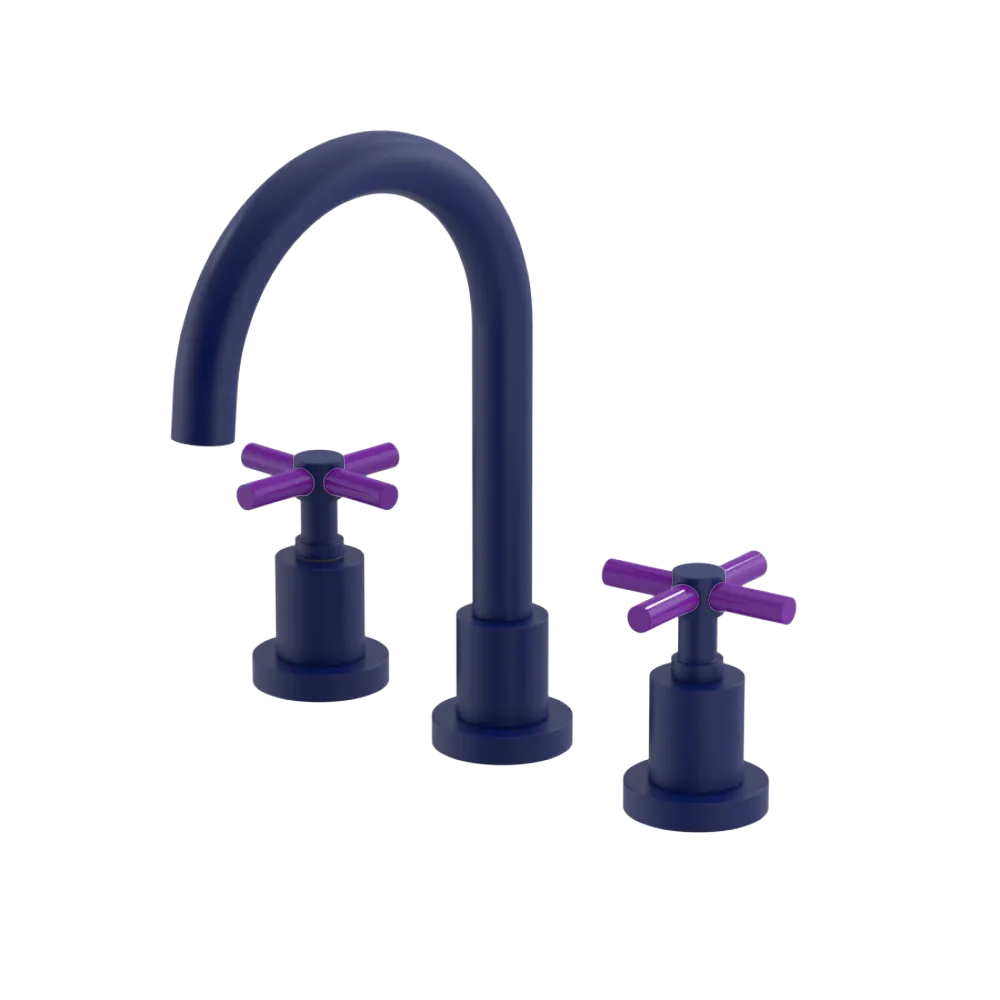 Rubinet Widespread Lav. Set. (less drain) Midnight Blue