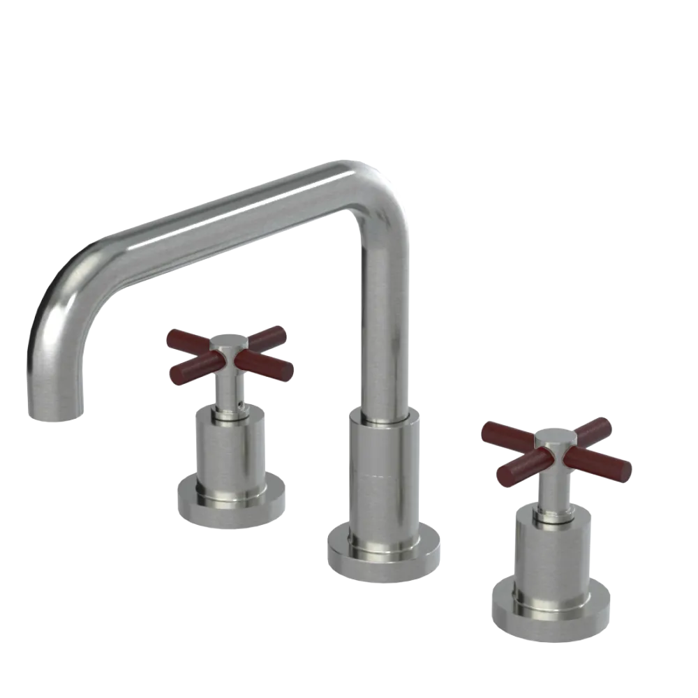 Rubinet Widespread Kitchen Set Satin Nickel