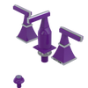 Rubinet Bidet Fitting with Spray, Diverter, and Vacum Breaker (Less Drain) Purple Haze