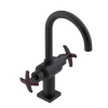 Rubinet Single Hole Dual Handle Lav. Set. (less drain) Matt Black