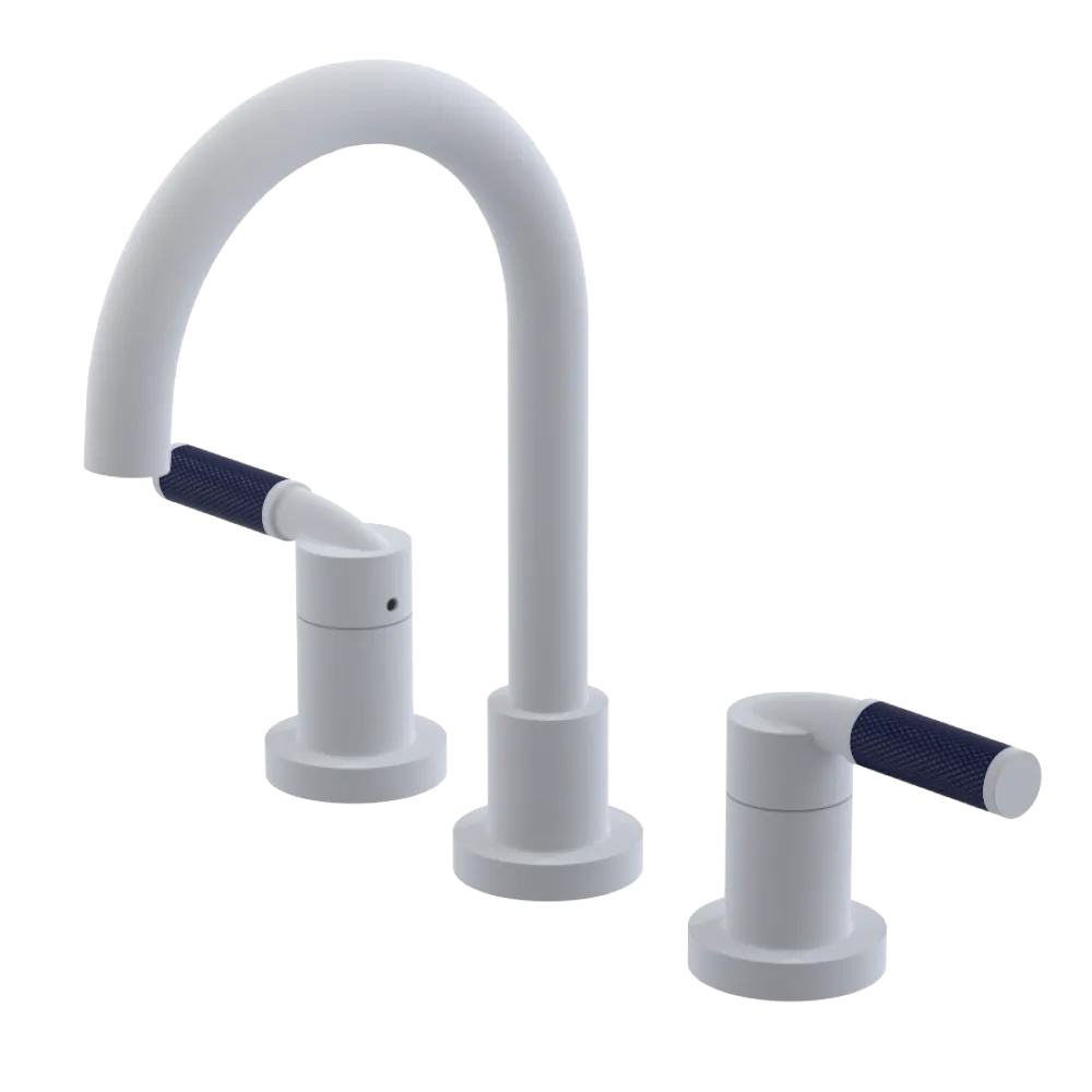 Rubinet Widespread Lav. Set. (less drain) Matt White