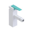 Rubinet Single Control Bidet Fitting (less drain) White